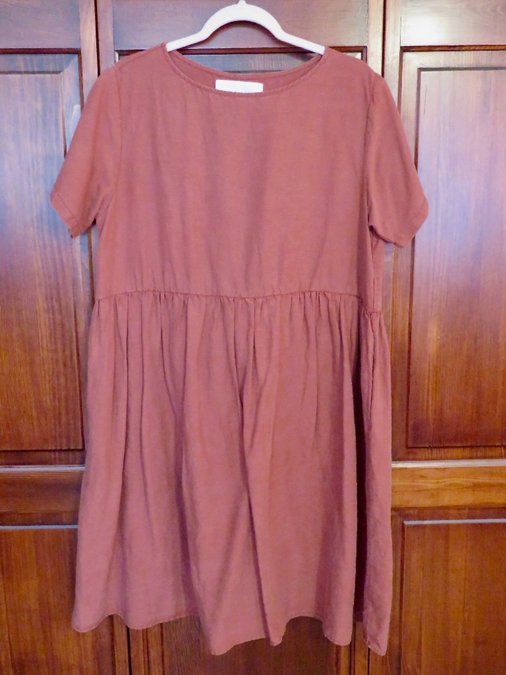 Tradlands Dusty Rose Tencel Linen Nico Dress M Medium